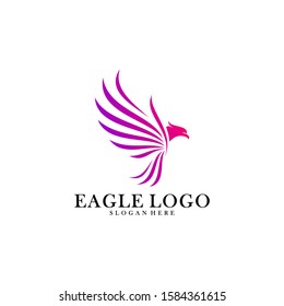 Eagle logo design vector, Phoenix logo concept, Simple Eagle logo template, Icon Symbol, Creative design