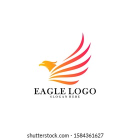 Eagle logo design vector, Phoenix logo concept, Simple Eagle logo template, Icon Symbol, Creative design