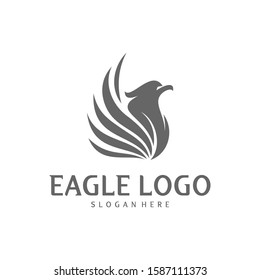 Eagle logo design vector, Phoenix logo concept, Simple Eagle logo template, Icon Symbol, Creative design
