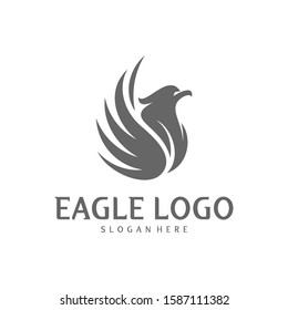 Eagle logo design vector, Phoenix logo concept, Simple Eagle logo template, Icon Symbol, Creative design