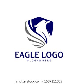 Eagle logo design vector, Phoenix logo concept, Simple Eagle logo template, Icon Symbol, Creative design