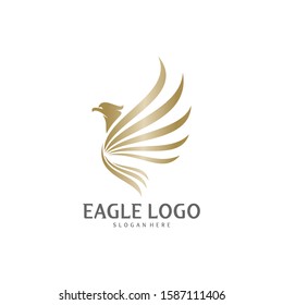 Eagle logo design vector, Phoenix logo concept, Simple Eagle logo template, Icon Symbol, Creative design