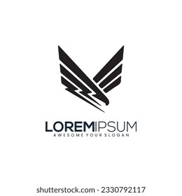 Eagle in logo design Vector. Red Blue eagle symbol, emblem. American Eagle logo design vector Illustration. Black Silhouette Phoenix icon template design Concept.