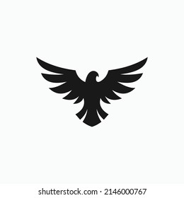 eagle logo design vector silhouette illustration