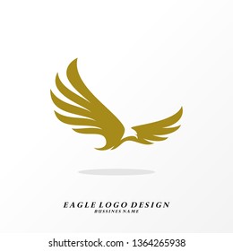 Eagle logo design vector. Simple Eagle logo template. Icon Symbol