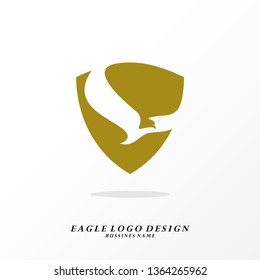 Eagle logo design vector. Simple Eagle logo template. Icon Symbol