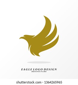 Eagle logo design vector. Simple Eagle logo template. Icon Symbol