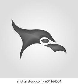 Eagle Logo design vector template negative space.Creative Wild Bird Falcon Hawk in circle Logotype concept icon.