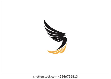 Eagle logo design with wide wings