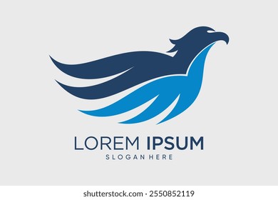 Eagle logo design eagle wings vector illustration with creative idea
