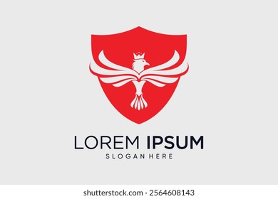 Eagle logo design eagle wings vector illustration with creative idea