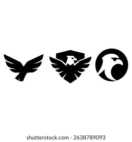 Eagle Logo Designs Three Unique Vector Illustrations of Majestic Birds