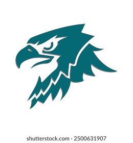 eagle logo. elegant, tattooed, cool.  flat design style. for brands, companies, e-sports. vector design template