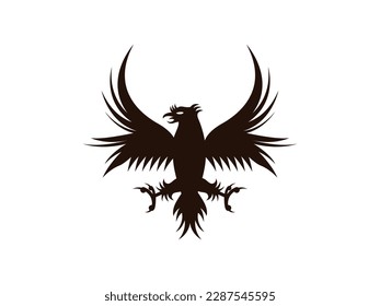 Eagle logo emblem isolated on white vector illustration. 