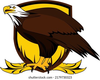 Eagle logo emblem sport icon vector