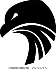 Logotipo del águila, logotipo, logotipo de la cara del águila, Ilustración vectorial, EPS 10