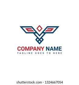 Eagle logo, Falcon Abstract vector illustration, hawk emblem logo design Template