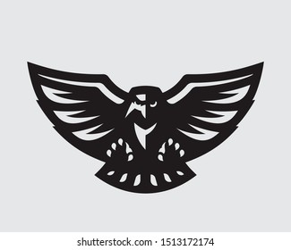 Eagle logo. Falcon emblem design editable for your business. Vector illustration. 