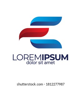 Eagle logo fast letter E for identity