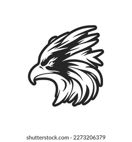 Eagle logo featuring black and white vector graphics