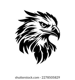 Logo de Eagle con una imagen vectorial en blanco y negro.