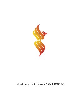 Eagle logo with fire icon  Phoenix logo template  Fire-bird  Eagle logo