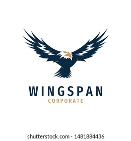 eagle logo, flat style, falcon wingspan, bird mascot, flying hawk, flight logo design