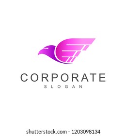 eagle logo , Eagle logo fly with maximum speed + flight icon