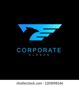 eagle logo , Eagle logo fly with maximum speed + flight icon + simple design