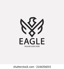 Eagle logo. Eagle fly logo. Vector illustration