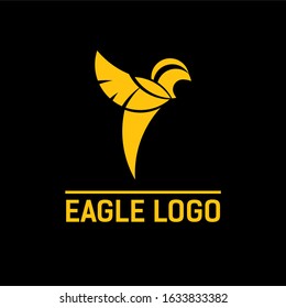 Eagle Logo. Flying Bird Flat Vector Design.