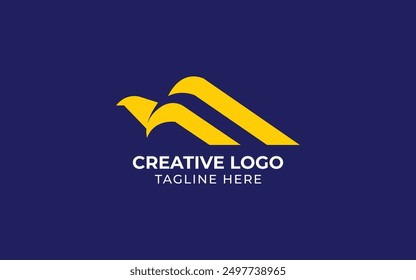 Eagle logo, flying eagle logo design vector silhouette illustration