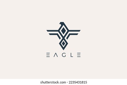 Eagle logo form with simple line