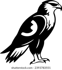 Adler-Logo, das Augen bildet, die scharf starren