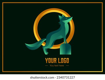 Eagle logo gradient colorful style