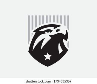 Eagle logo. Hawk emblem design editable for your business. Vector illustration.