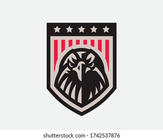 Eagle logo. Hawk emblem design editable for your business. Vector illustration.