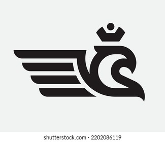 Eagle logo. Hawk emblem design editable for your business. Vector illustration.