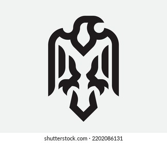 Eagle logo. Hawk emblem design editable for your business. Vector illustration.