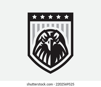 Eagle logo. Hawk emblem design editable for your business. Vector illustration.