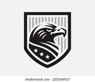 Eagle logo. Hawk emblem design editable for your business. Vector illustration.