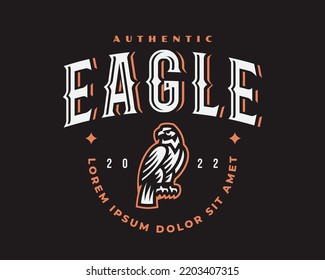 Logo de Eagle. Diseño de emblema de halcón editable para su negocio. Ilustración vectorial del halcón.