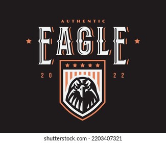 Eagle logo. Hawk emblem design editable for your business. Falcon vector illustration.
