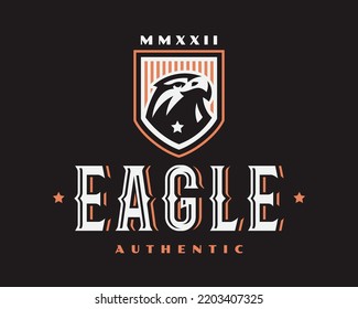 Eagle logo. Hawk emblem design editable for your business. Falcon vector illustration.
