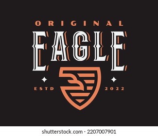 Logo de Eagle. Diseño de emblema de halcón editable para su negocio. Ilustración vectorial del halcón.