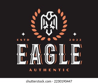 Eagle logo. Hawk emblem design editable for your business. Falcon vector illustration.