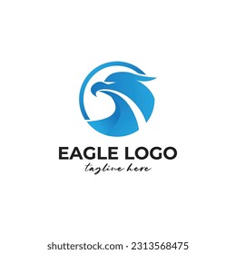 Logo de Eagle. Diseño de emblema de halcón editable para su negocio. Ilustración vectorial.