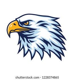 Eagle Logo Head Cool Mascot Sports Team Vector Design