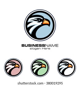 Eagle logo, eagle head vector logo design