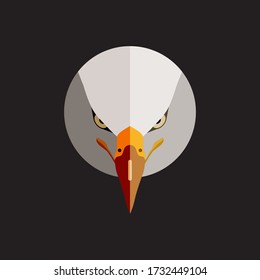 Eagle Logo Icon Design on Black background